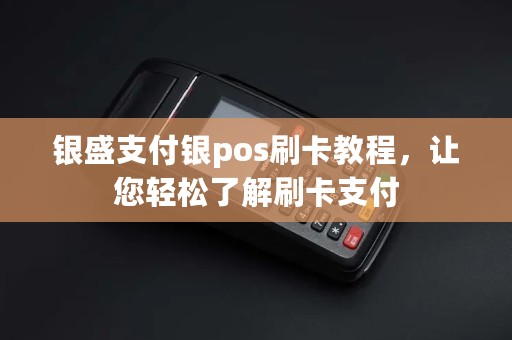 银盛支付银pos刷卡教程，让您轻松了解刷卡支付