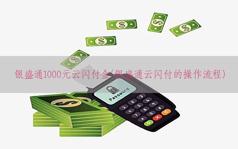 银盛通1000元云闪付金(银盛通云闪付的操作流程)